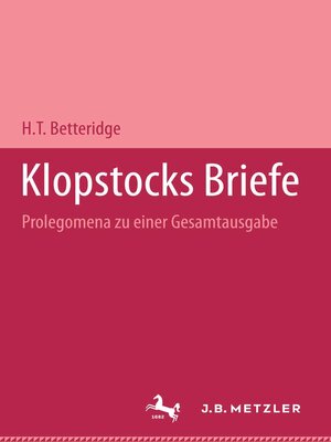 cover image of Klopstocks Briefe